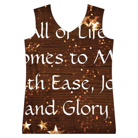 All of Life Comes to Me with Ease, Joy and Glory Women s Basketball Tank Top from ArtsNow.com Front