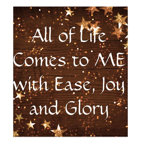All of Life Comes to Me with Ease, Joy and Glory Duvet Cover (King Size) from ArtsNow.com Duvet Quilt