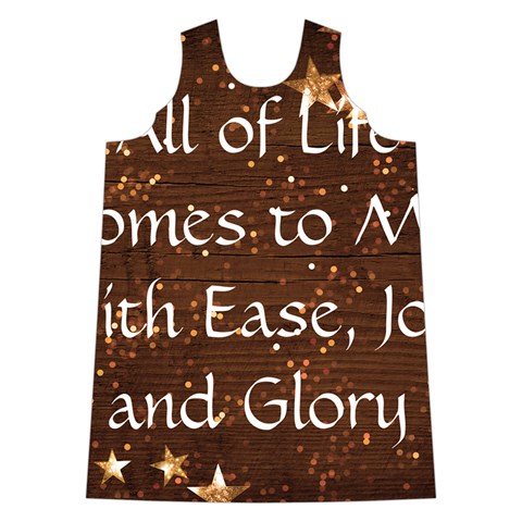 All of Life Comes to Me with Ease, Joy and Glory Shoulder Cutout Velvet One Piece from ArtsNow.com Front