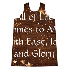 All of Life Comes to Me with Ease, Joy and Glory Shoulder Cutout Velvet One Piece from ArtsNow.com Front