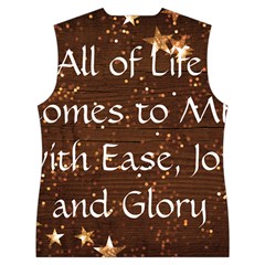 All of Life Comes to Me with Ease, Joy and Glory Women s Button Up Vest from ArtsNow.com Back