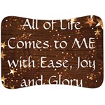 All of Life Comes to Me with Ease, Joy and Glory Velour Seat Head Rest Cushion