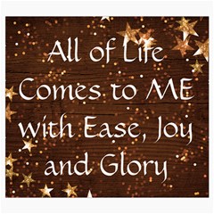 All of Life Comes to Me with Ease, Joy and Glory Roll Up Canvas Pencil Holder (S) from ArtsNow.com Front
