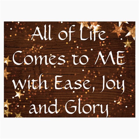 All of Life Comes to Me with Ease, Joy and Glory Roll Up Canvas Pencil Holder (M) from ArtsNow.com Front