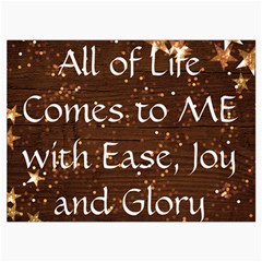 All of Life Comes to Me with Ease, Joy and Glory Roll Up Canvas Pencil Holder (M) from ArtsNow.com Front