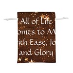 All of Life Comes to Me with Ease, Joy and Glory Lightweight Drawstring Pouch (L)