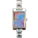 My Pour Cup Painting CBDOilPrincess 2f6f4687-760e-4dbb-9602-faede491240e Rectangle Italian Charm Watch