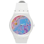 My Pour Cup Painting CBDOilPrincess 2f6f4687-760e-4dbb-9602-faede491240e Round Plastic Sport Watch (M)