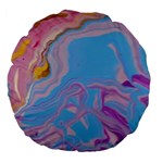 My Pour Cup Painting CBDOilPrincess 2f6f4687-760e-4dbb-9602-faede491240e Large 18  Premium Flano Round Cushions