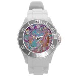 My Pour Cup Painting CBDOilPrincess E675363f-9066-4fc0-b5e7-9ca642760b58 Round Plastic Sport Watch (L)