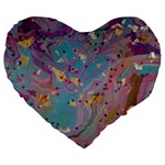 My Pour Cup Painting CBDOilPrincess E675363f-9066-4fc0-b5e7-9ca642760b58 Large 19  Premium Heart Shape Cushions
