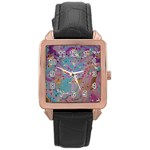 My Pour Cup Painting CBDOilPrincess E675363f-9066-4fc0-b5e7-9ca642760b58 Rose Gold Leather Watch 
