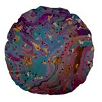 My Pour Cup Painting CBDOilPrincess E675363f-9066-4fc0-b5e7-9ca642760b58 Large 18  Premium Flano Round Cushions