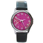 My Pour Cup Painting CBDOilPrincess E6d0aa64-0a00-4bb0-9d64-d9c98a867acf Round Metal Watch
