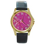 My Pour Cup Painting CBDOilPrincess E6d0aa64-0a00-4bb0-9d64-d9c98a867acf Round Gold Metal Watch