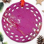 My Pour Cup Painting CBDOilPrincess E6d0aa64-0a00-4bb0-9d64-d9c98a867acf Round Filigree Ornament (Two Sides)