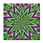 Purple Green White Marijuana Leaves CBDOilPrincess 726130cb-4fcc-4da8-acfb-52b94836ba03 Tile Coaster