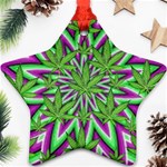Purple Green White Marijuana Leaves CBDOilPrincess 726130cb-4fcc-4da8-acfb-52b94836ba03 Ornament (Star)