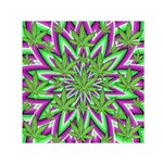 Purple Green White Marijuana Leaves CBDOilPrincess 726130cb-4fcc-4da8-acfb-52b94836ba03 Small Satin Scarf (Square)