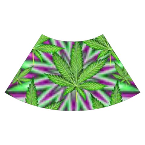 Purple Green White Marijuana Leaves CBDOilPrincess 726130cb Skirt Front