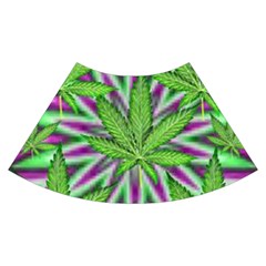 Purple Green White Marijuana Leaves CBDOilPrincess 726130cb Skirt Front
