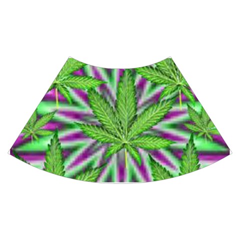 Purple Green White Marijuana Leaves CBDOilPrincess 726130cb Skirt Back
