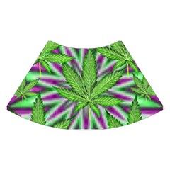 Purple Green White Marijuana Leaves CBDOilPrincess 726130cb Skirt Back
