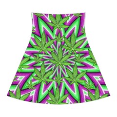 Purple Green White Marijuana Leaves CBDOilPrincess 726130cb Back Skirt