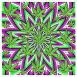 Purple Green White Marijuana Leaves CBDOilPrincess 726130cb-4fcc-4da8-acfb-52b94836ba03 Wooden Puzzle Square