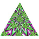 Purple Green White Marijuana Leaves CBDOilPrincess 726130cb-4fcc-4da8-acfb-52b94836ba03 Wooden Puzzle Triangle