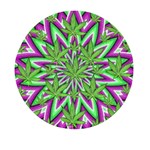 Purple Green White Marijuana Leaves CBDOilPrincess 726130cb-4fcc-4da8-acfb-52b94836ba03 Mini Round Pill Box (Pack of 3)