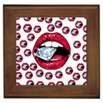 Lips & Diamonds CBDOilPrincess 62cd68e7-1aab-47ac-986a-7899c6d06da7 Framed Tile