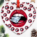 Lips & Diamonds CBDOilPrincess 62cd68e7-1aab-47ac-986a-7899c6d06da7 Ornament (Heart)