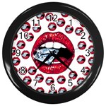 Lips & Diamonds CBDOilPrincess 62cd68e7-1aab-47ac-986a-7899c6d06da7 Wall Clock (Black)