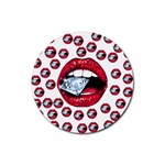 Lips & Diamonds CBDOilPrincess 62cd68e7-1aab-47ac-986a-7899c6d06da7 Rubber Round Coaster (4 pack) 