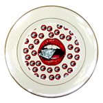 Lips & Diamonds CBDOilPrincess 62cd68e7-1aab-47ac-986a-7899c6d06da7 Porcelain Plates