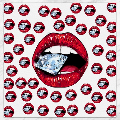 Lips & Diamonds CBDOilPrincess 62cd68e7 11.4 x11.56  Canvas - 1