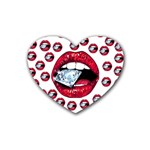 Lips & Diamonds CBDOilPrincess 62cd68e7-1aab-47ac-986a-7899c6d06da7 Rubber Coaster (Heart) 