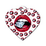 Lips & Diamonds CBDOilPrincess 62cd68e7-1aab-47ac-986a-7899c6d06da7 Dog Tag Heart (Two Sides)