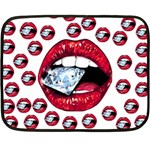 Lips & Diamonds CBDOilPrincess 62cd68e7-1aab-47ac-986a-7899c6d06da7 Double Sided Fleece Blanket (Mini) 