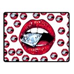 Lips & Diamonds CBDOilPrincess 62cd68e7-1aab-47ac-986a-7899c6d06da7 Fleece Blanket (Small)