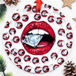 Lips & Diamonds CBDOilPrincess 62cd68e7-1aab-47ac-986a-7899c6d06da7 Ornament (Round Filigree)
