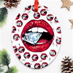 Lips & Diamonds CBDOilPrincess 62cd68e7-1aab-47ac-986a-7899c6d06da7 Ornament (Oval Filigree)
