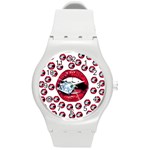 Lips & Diamonds CBDOilPrincess 62cd68e7-1aab-47ac-986a-7899c6d06da7 Round Plastic Sport Watch (M)