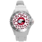 Lips & Diamonds CBDOilPrincess 62cd68e7-1aab-47ac-986a-7899c6d06da7 Round Plastic Sport Watch (L)