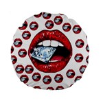 Lips & Diamonds CBDOilPrincess 62cd68e7-1aab-47ac-986a-7899c6d06da7 Standard 15  Premium Round Cushions