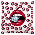 Lips & Diamonds CBDOilPrincess 62cd68e7-1aab-47ac-986a-7899c6d06da7 Large Flano Cushion Case (Two Sides)