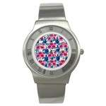 Tropical Flowers Turtles CBDOilPrincess Edf1ea6f-2cc5-4f0b-a5cc-9c146c7d79e4 Stainless Steel Watch