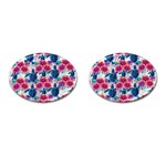 Tropical Flowers Turtles CBDOilPrincess Edf1ea6f-2cc5-4f0b-a5cc-9c146c7d79e4 Cufflinks (Oval)