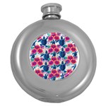 Tropical Flowers Turtles CBDOilPrincess Edf1ea6f-2cc5-4f0b-a5cc-9c146c7d79e4 Round Hip Flask (5 oz)